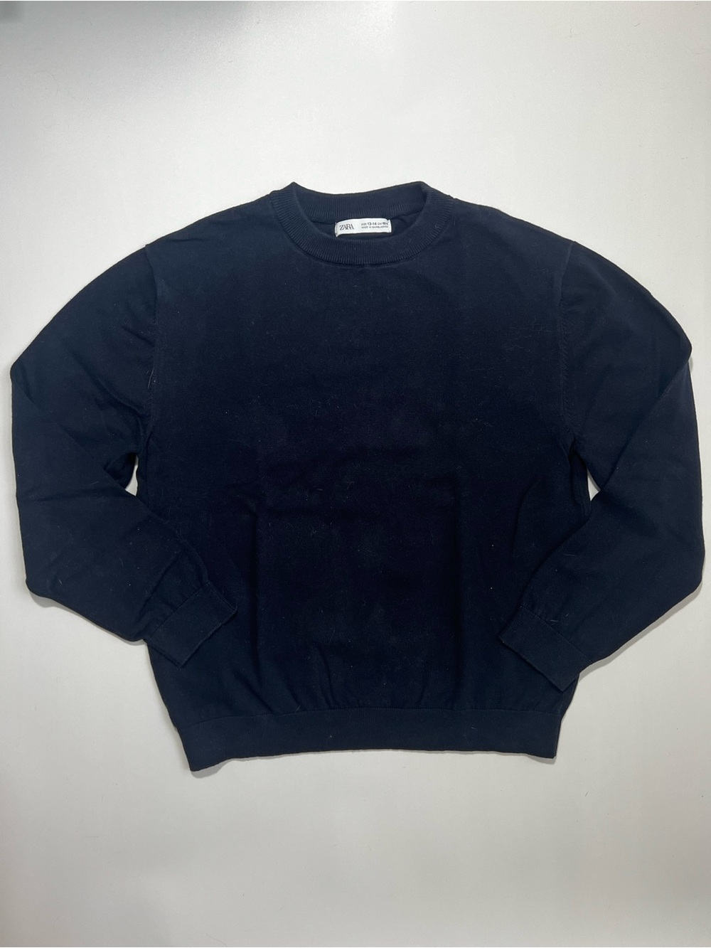 Zara Crewneck Sweater in Navy Blue